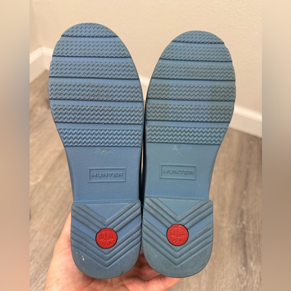 Hunter Blue Tall Matte Rubber Rain Boots Size 5 - Picture 8 of 10
